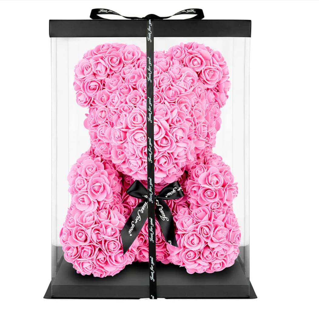 Pink Rose Bear, a lasting gift delivered across London