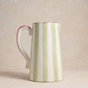 Green striped jug
